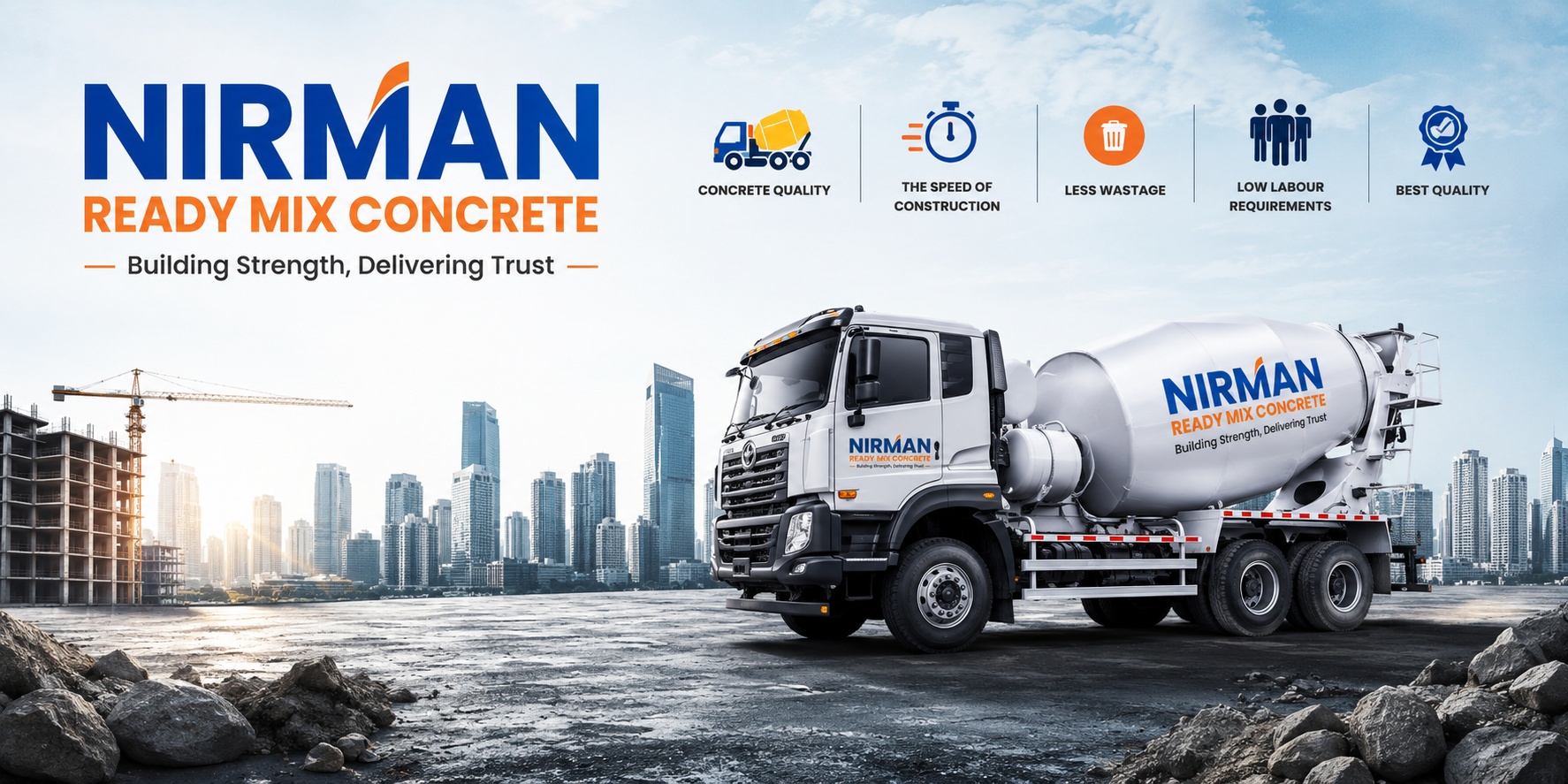 Nirman RMC concrete mixer